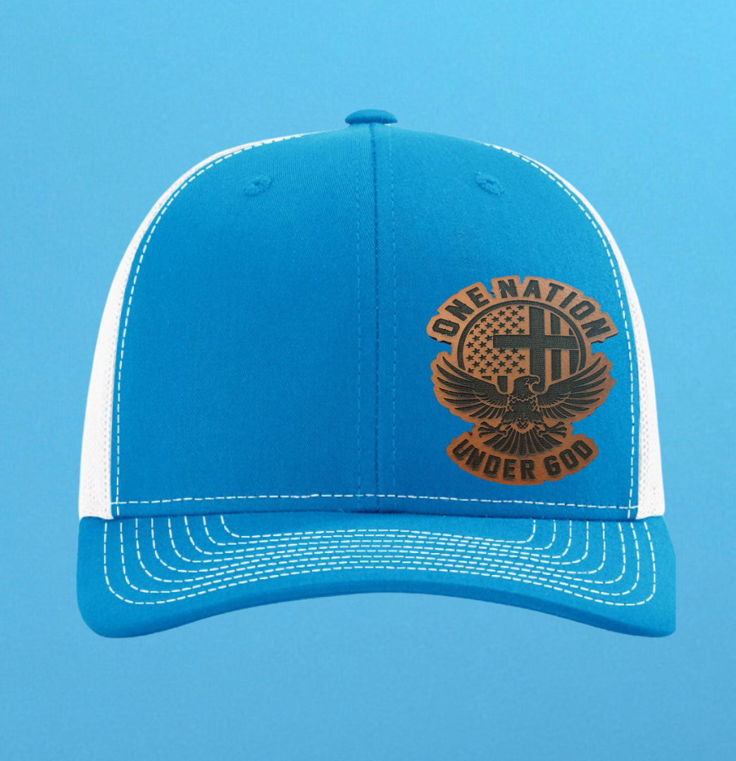 Richardson 112 One Nation Under God Leather Patch Hat