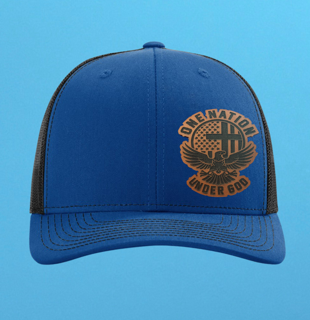 Richardson 112 One Nation Under God Leather Patch Hat