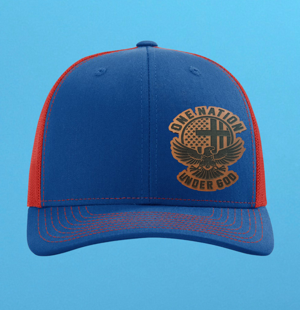 Richardson 112 One Nation Under God Leather Patch Hat