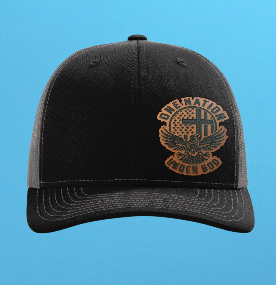 Richardson 112 One Nation Under God Leather Patch Hat
