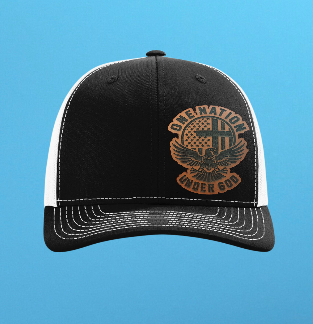 Richardson 112 One Nation Under God Leather Patch Hat
