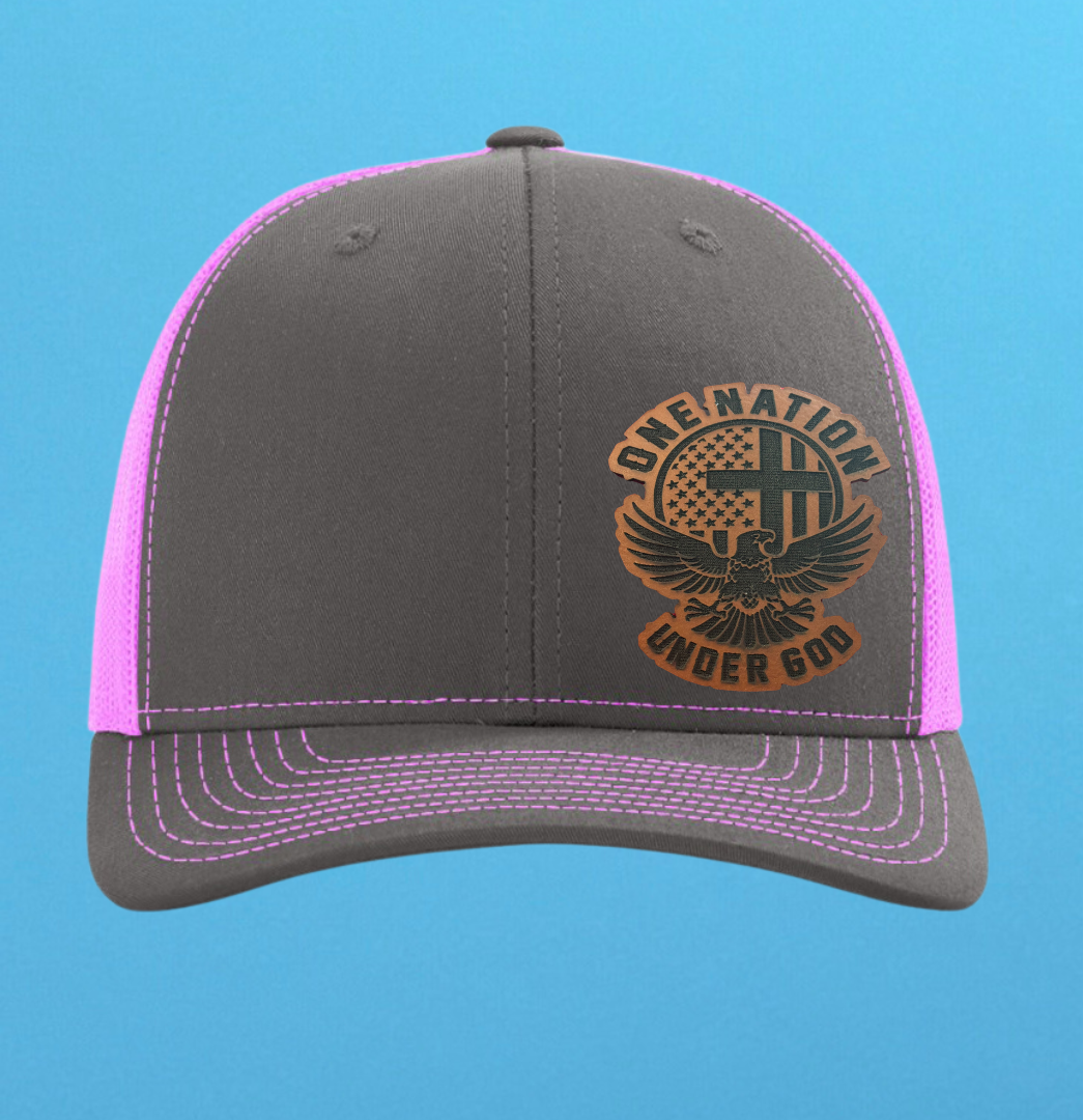 Richardson 112 One Nation Under God Leather Patch Hat