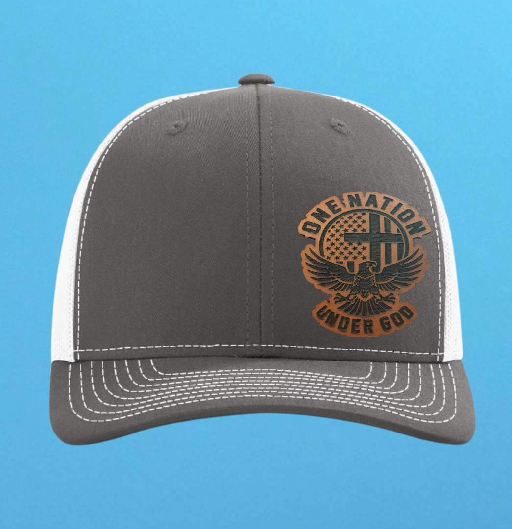 Richardson 112 One Nation Under God Leather Patch Hat