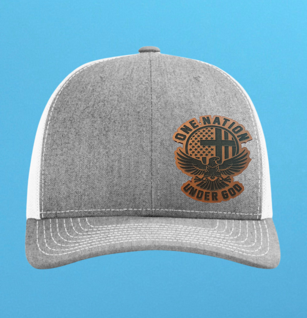 Richardson 112 One Nation Under God Leather Patch Hat