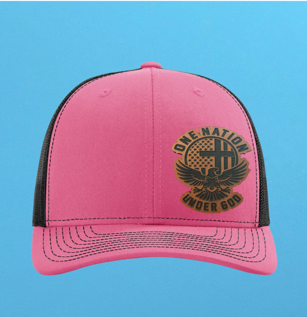 Richardson 112 One Nation Under God Leather Patch Hat