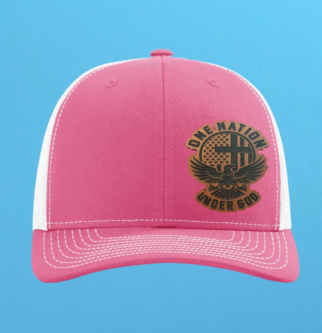 Richardson 112 One Nation Under God Leather Patch Hat