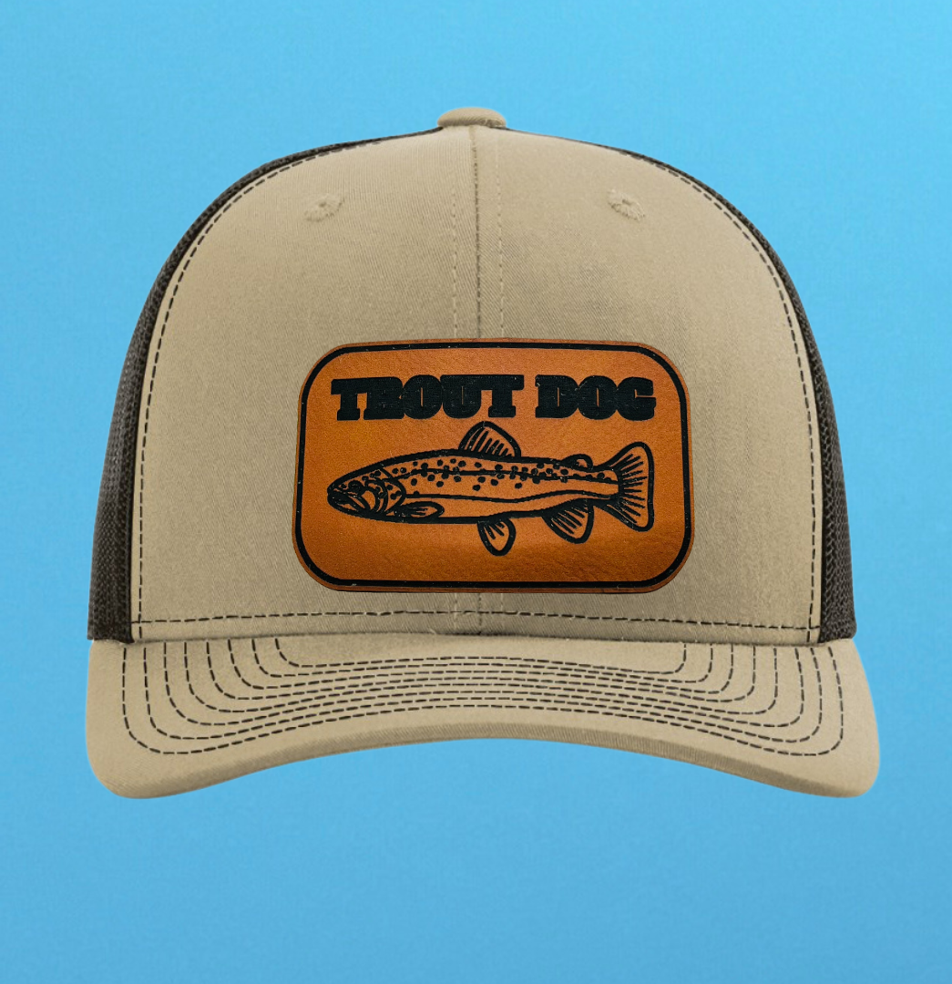 Richardson 112 Trout Dog Leather Patch Hat
