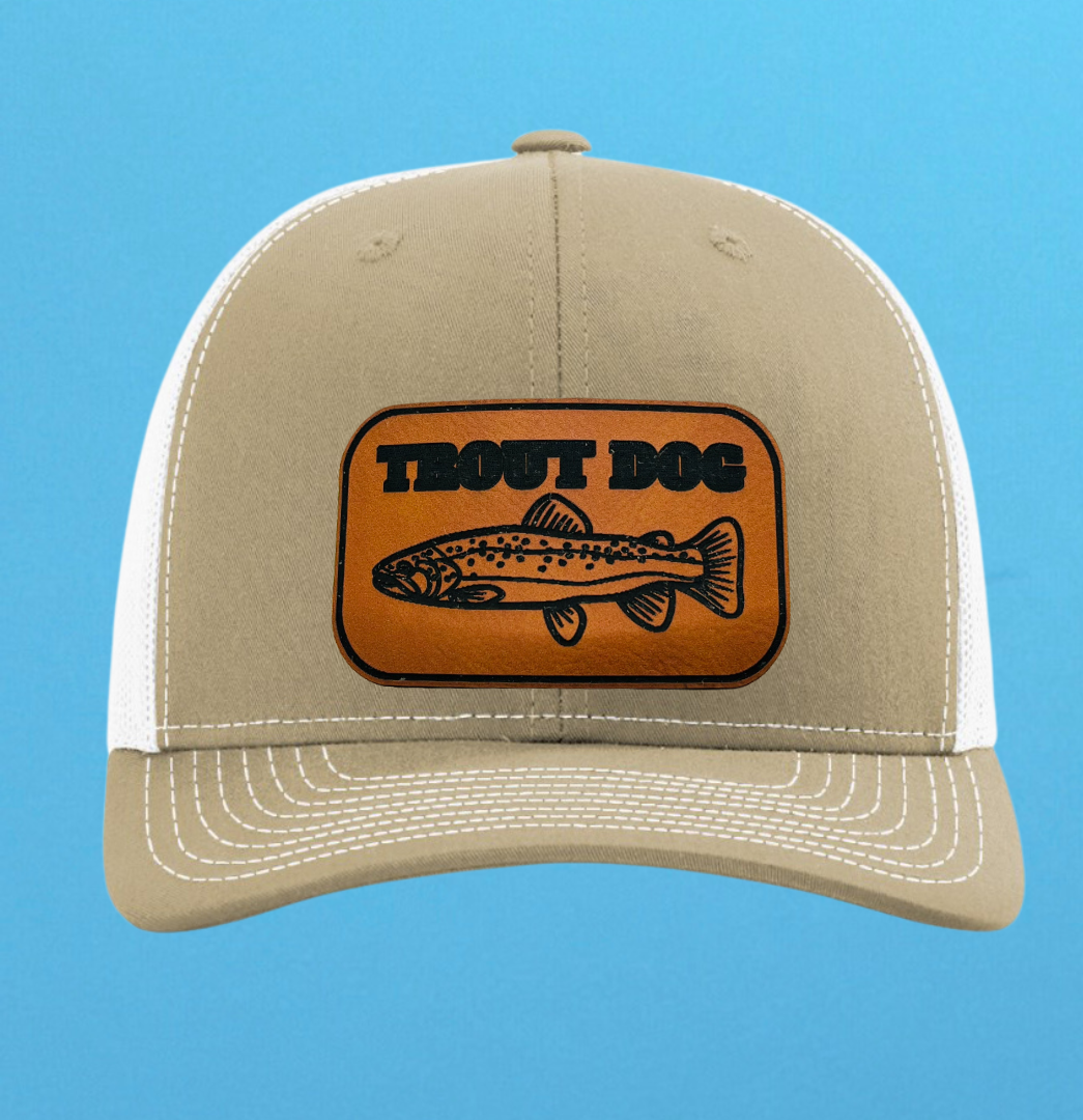 Richardson 112 Trout Dog Leather Patch Hat