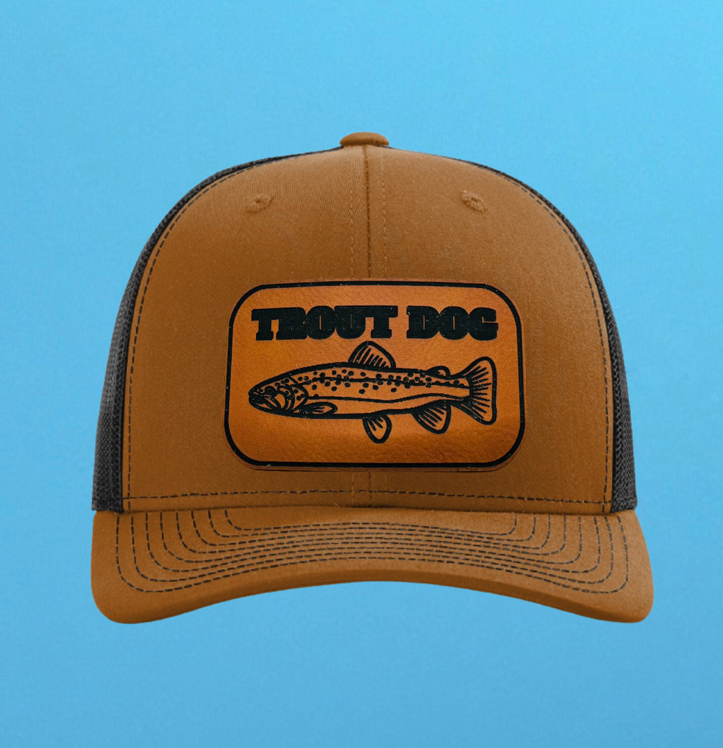 Richardson 112 Trout Dog Leather Patch Hat