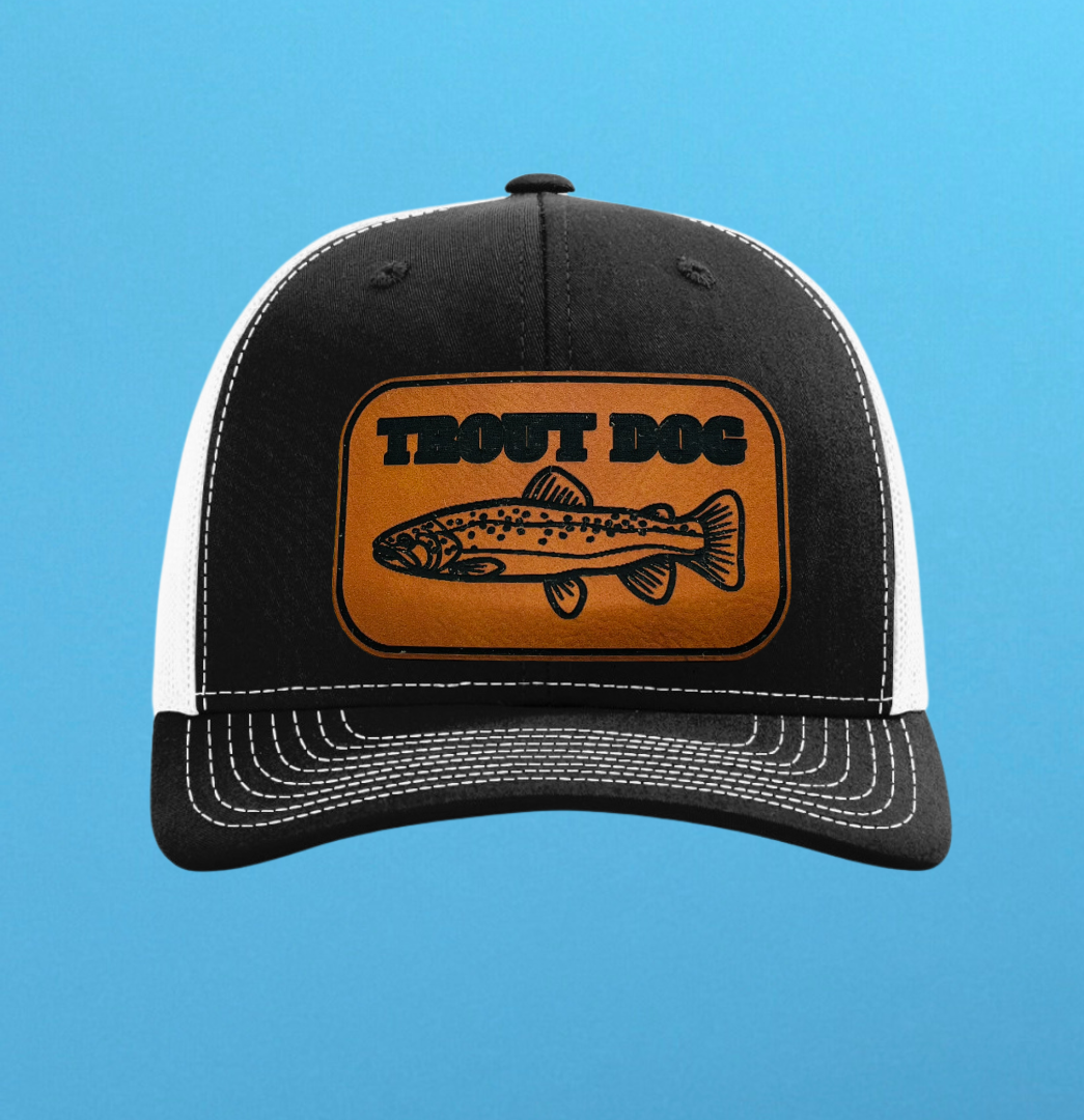 Richardson 112 Trout Dog Leather Patch Hat